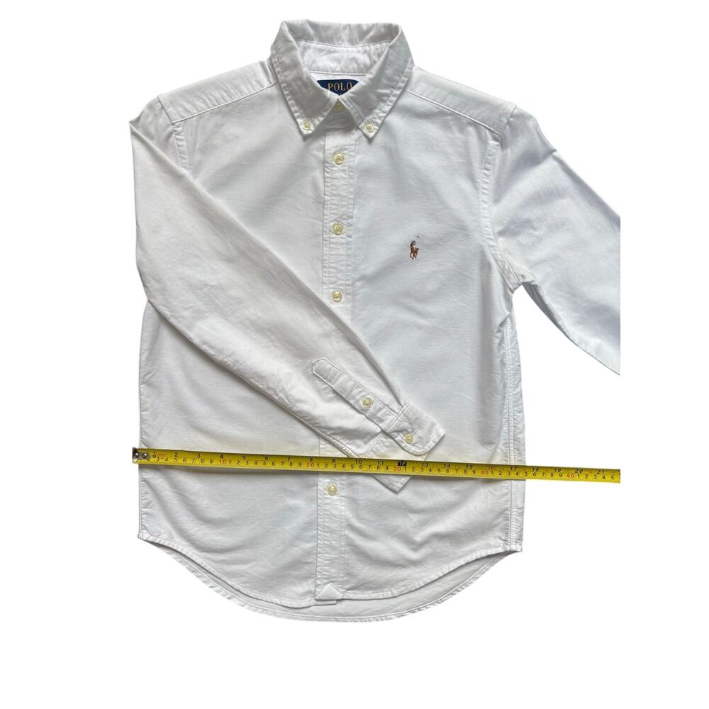 Polo Ralph Lauren Boys White Cotton Oxford Shirt, Size M (10-12) - Picture 10 of 11